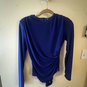 ZARA Blue Long Sleeve Bodysuit